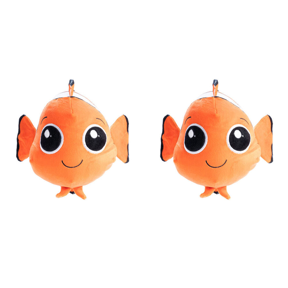 Smooshos Pal Squishy Super Soft Velour Plushie Kids Toy 22x16x22cm Clownfish (2 Pack)