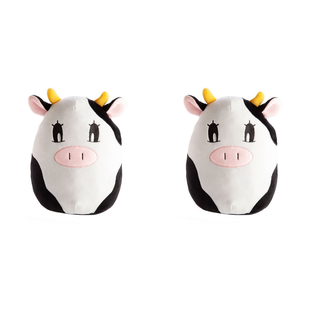 Smooshos Pal Squishy Super Soft Velour Plushie Kids Toy 22x16x22cm Cow (2 Pack)