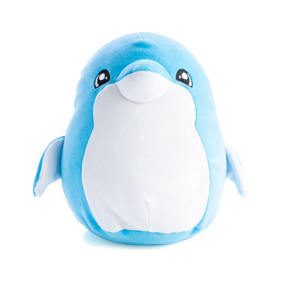 Smooshos 22x16x22cm Dolphin Pal Squishy Super Soft Velour Plushie Kids Toy