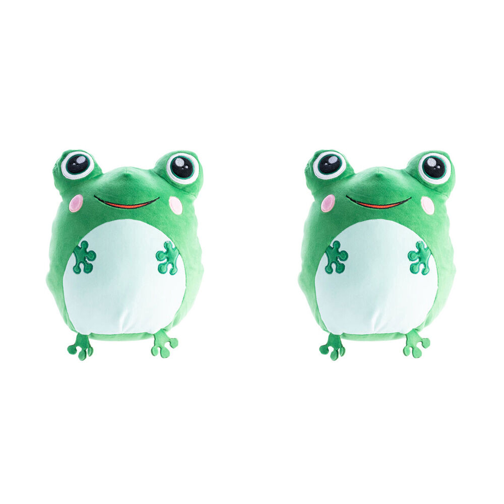 Smooshos Pal Squishy Super Soft Velour Plushie Kids Toy 22x16x22cm Frog (2 Pack)