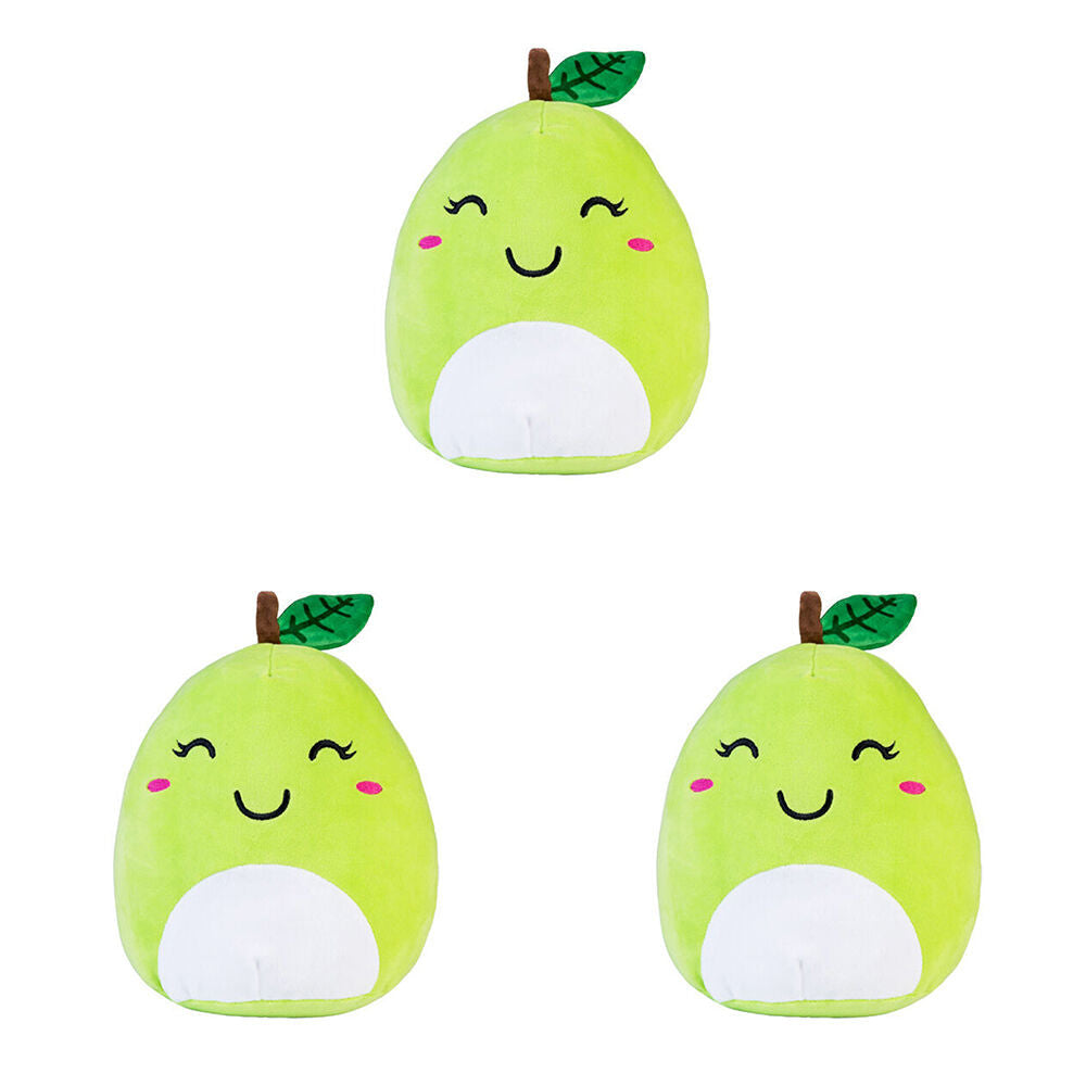 Smooshos Pal Squishy Super Soft Velour Plushie Kids Toy 22x16x22cm Pear (3 Pack)