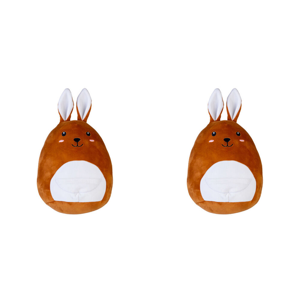 Smooshos Pal Squishy Super Soft Velour Plushie Kids Toy 22x16x22cm Kangaroo (2 Pack)