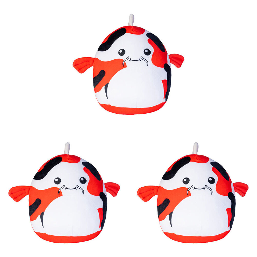 Smooshos Pal Squishy Super Soft Velour Plushie Kids Toy 22x16x22cm Koi Fish (3 Pack)