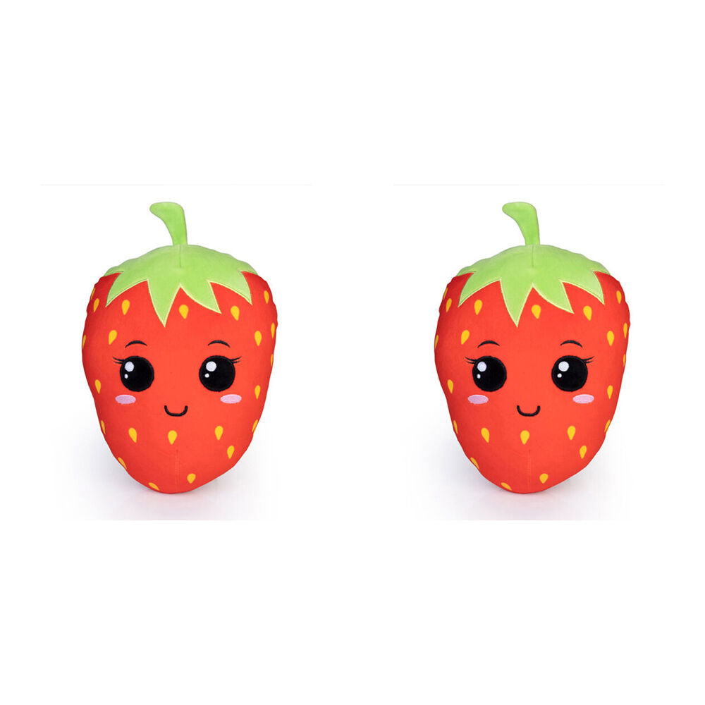 Smooshos Pal Squishy Velour Plushie Kids Toy 22x16x22cm Sweet Strawberry (2 Pack)