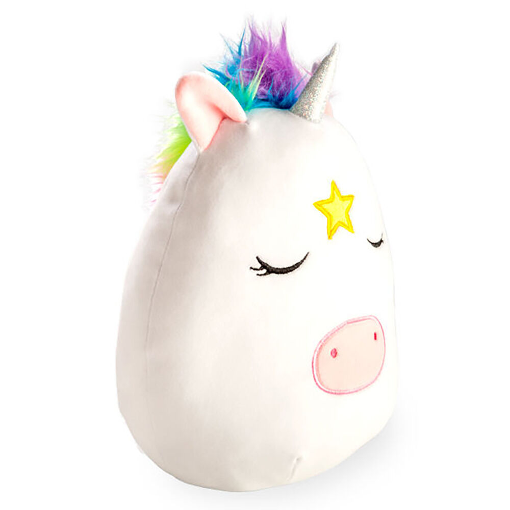 Smooshos Unicorn 22x16cm Stuffed Animal Pillow Pal Cushion Plush White — image 2
