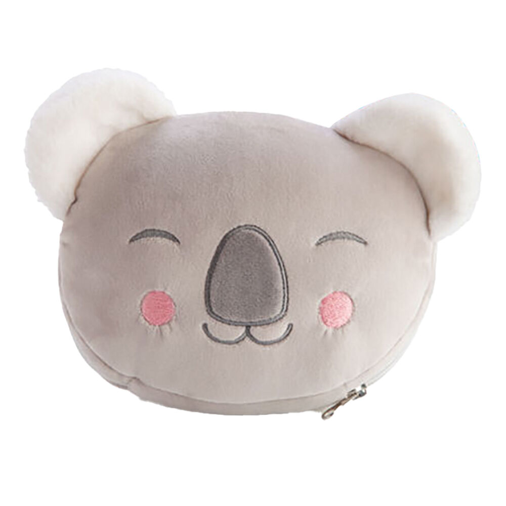 Smooshos Koala 17x15cm Neck Pillow Pal Travel 2-in-1 Eye Mask Grey