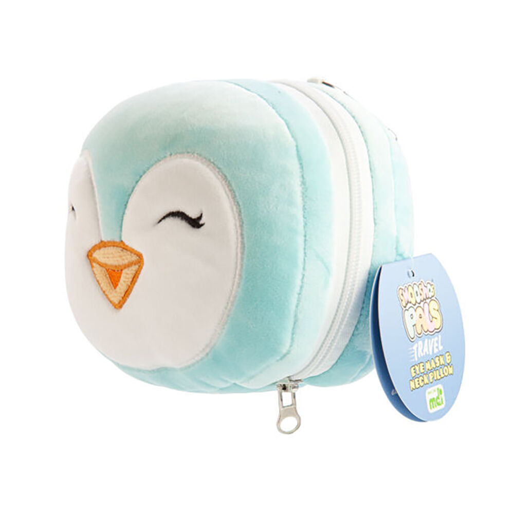 Penguin Island Smooshos Pal Travel 2-in-1 Eye Mask Neck Pillow Penguin 17x15cm Blue — image 7
