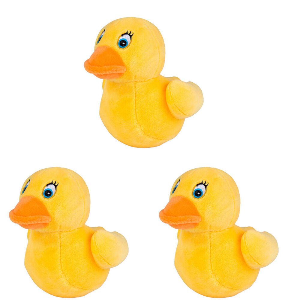 PBJ Plush Ball Jellies Squishy Filled Childrens Toy 11x13x12cm Duckies (3 Pack)