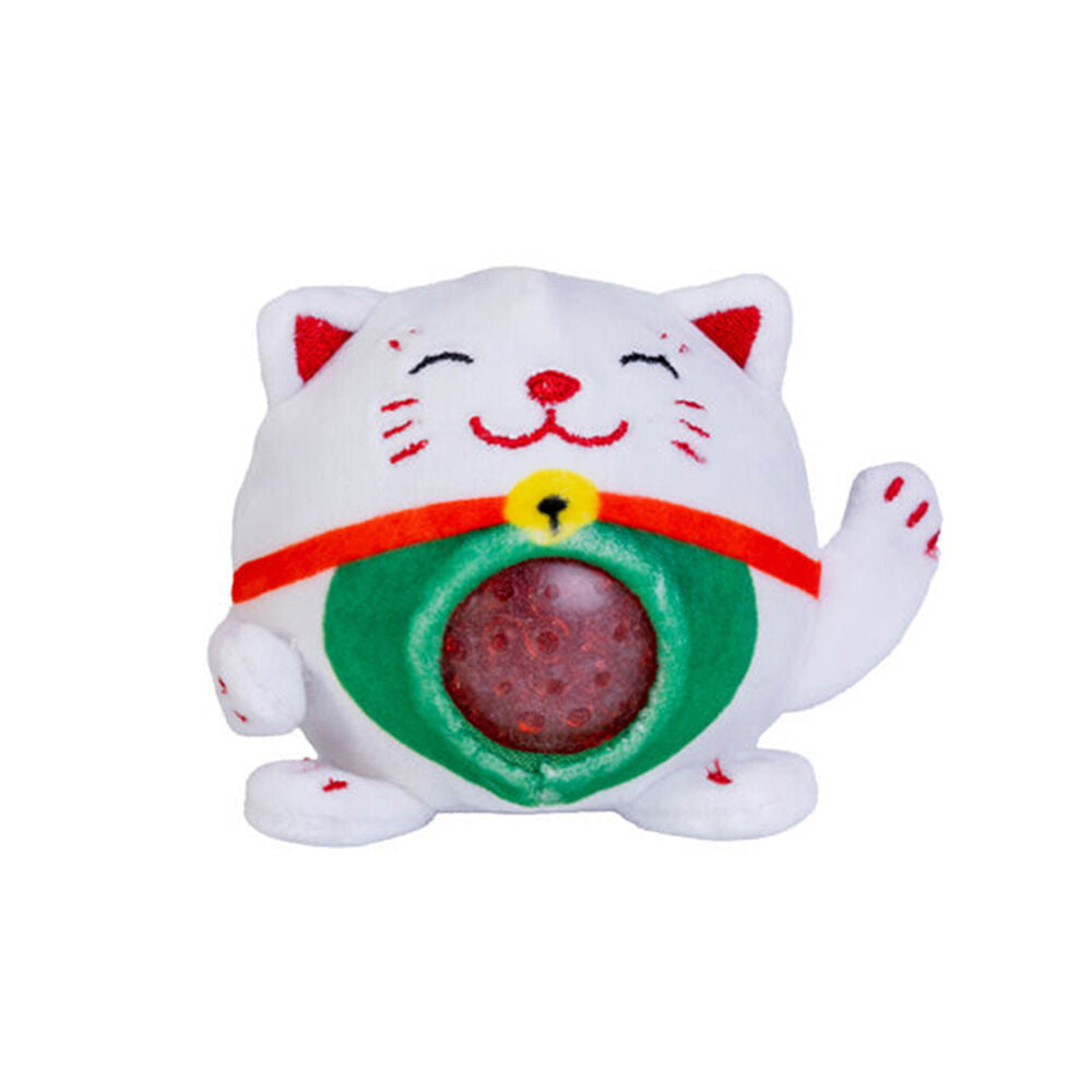 PBJ 8x8x8cm Lucky Cat Plush Ball Jellies Squishy Filled Childrens Toy