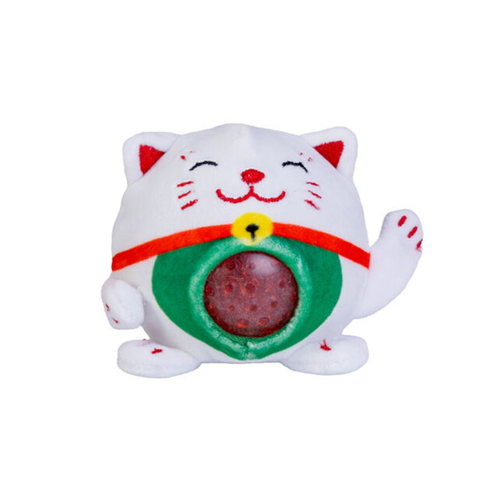 PBJ Plush Ball Jellies Squishy Filled Childrens Toy 8x8x8cm Lucky Cat (6 Pack) — image 2