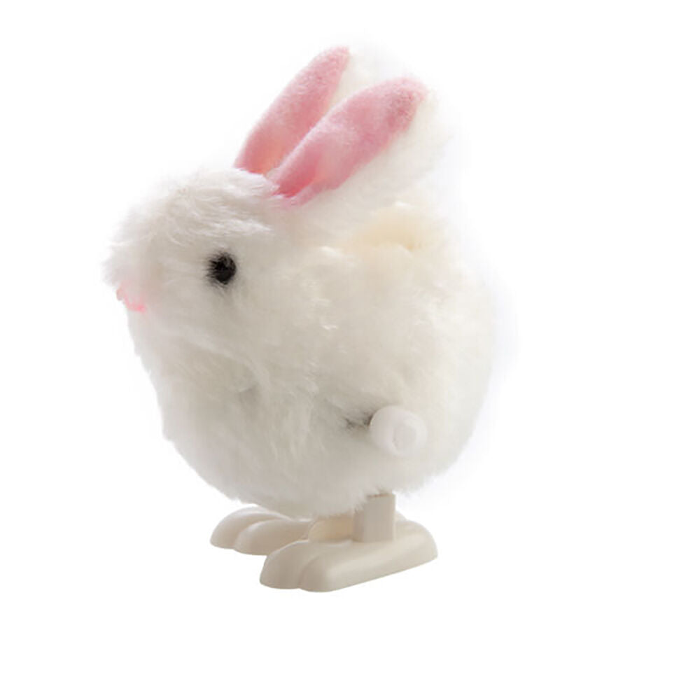 Furever Pets Bunny Soft Plush Wind Up Jumping Toys Kids/Children White