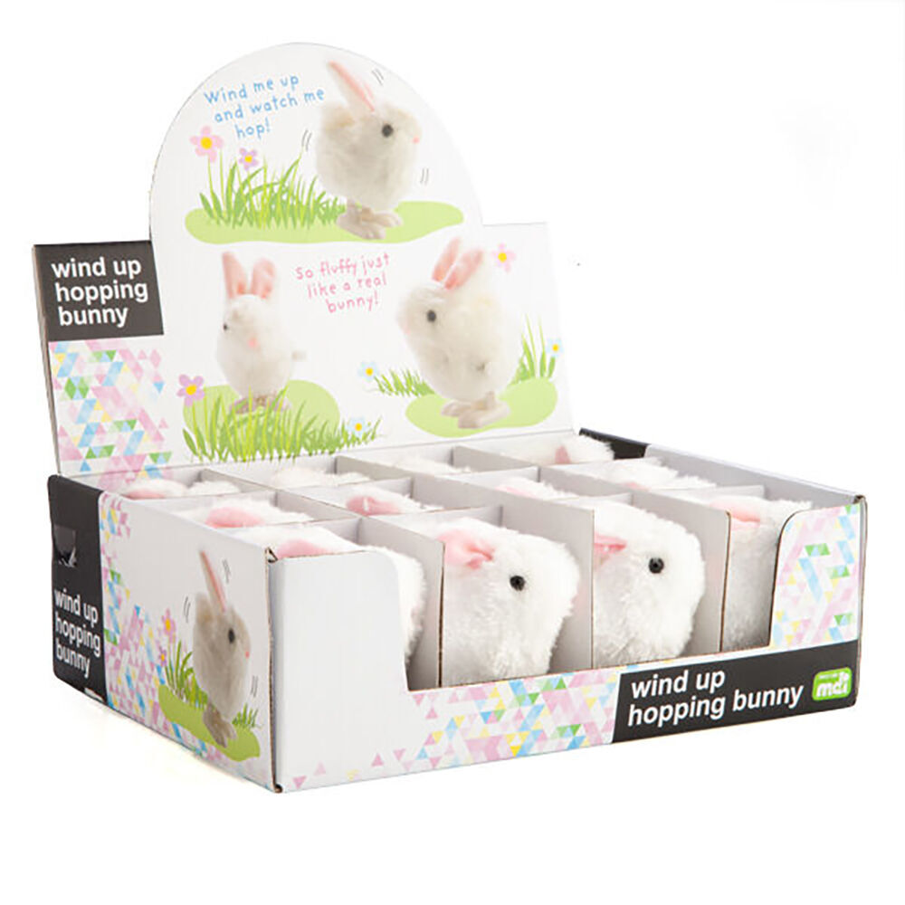 Furever Pets Wind Up Soft Plush Jumping Toys Kids/Children Bunny White (6 Pack) — image 5