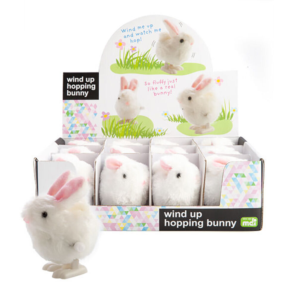 Furever Pets Wind Up Soft Plush Jumping Toys Kids/Children Bunny White (6 Pack) — image 7