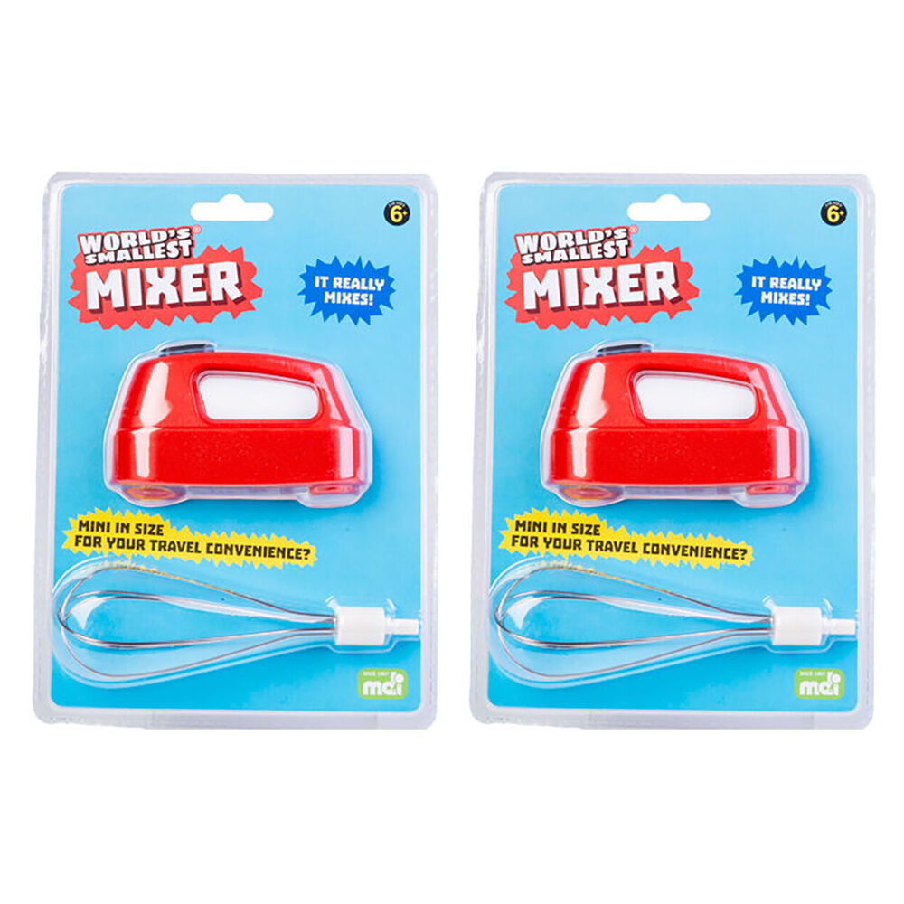 Worlds Smallest Mixer Home/Office Decor Miniature Toy Kids 6y+ (2 Pack)