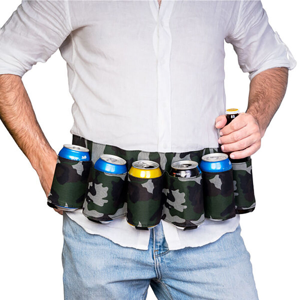 Mdi 6xBeer Belt Holder w/ Bottle Opener BBQ/Picnic Party Accessory Camo (2 Pack) — image 4