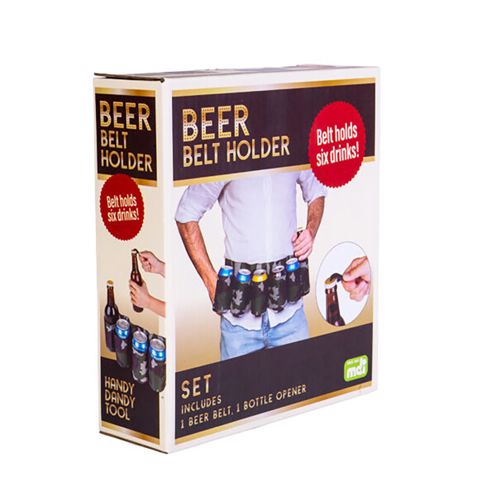 Mdi 6xBeer Belt Holder w/ Bottle Opener BBQ/Picnic Party Accessory Camo (2 Pack) — image 5