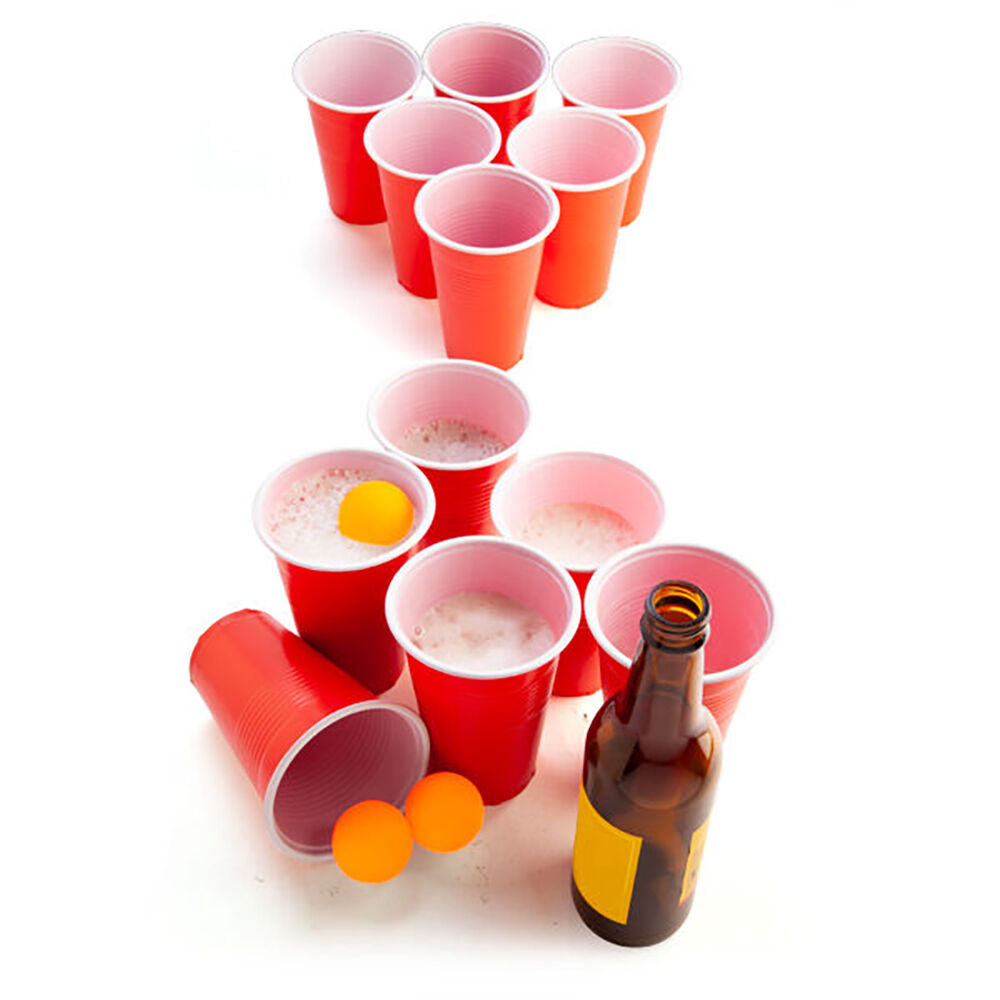 Mdi Beer Pong 24 Cups/Ping Pong Balls Set Tabletop Fun Party Drinking Game — image 2
