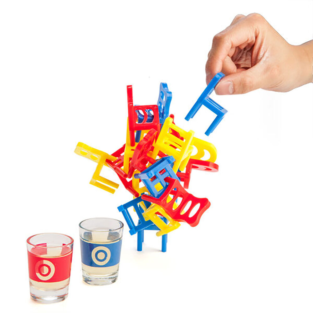 Mdi Balance Chairs Set Chair Stacking/Balancing Novelty Party Drinking Game — image 2