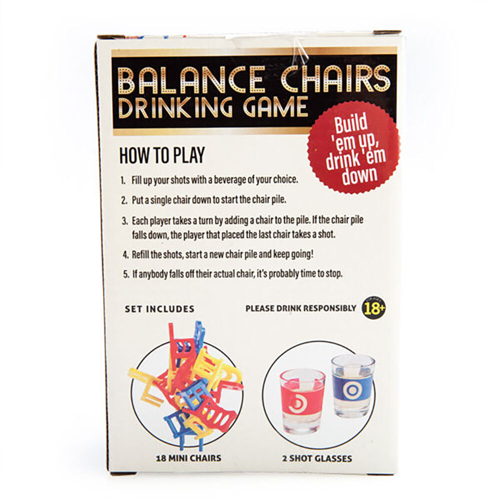 Mdi Balance Chairs Set Chair Stacking/Balancing Novelty Party Drinking Game — image 5
