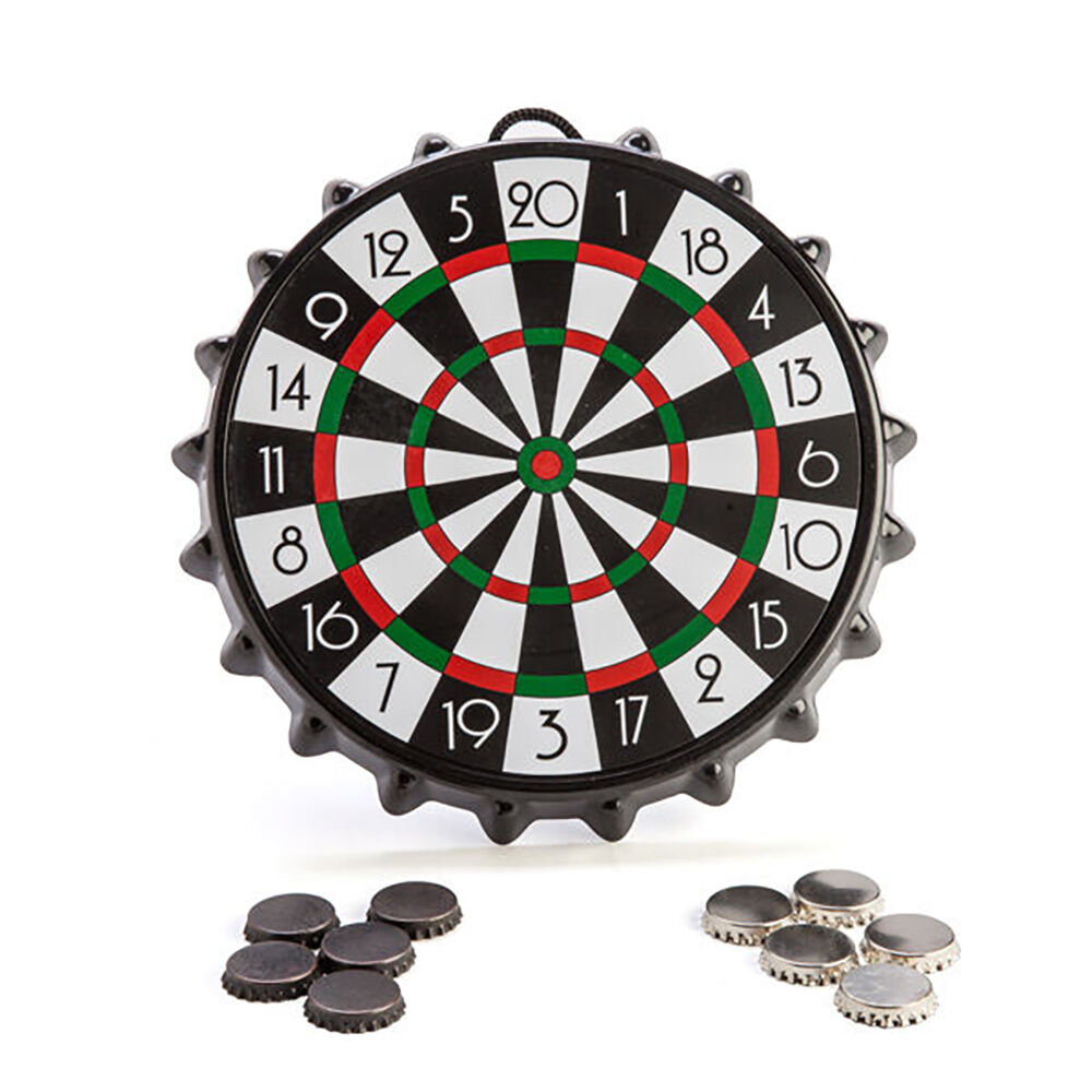 Mdi Magnetic Bottle Cap Darts Wall Game Novelty Bar Display Toy 25x25cm — image 2
