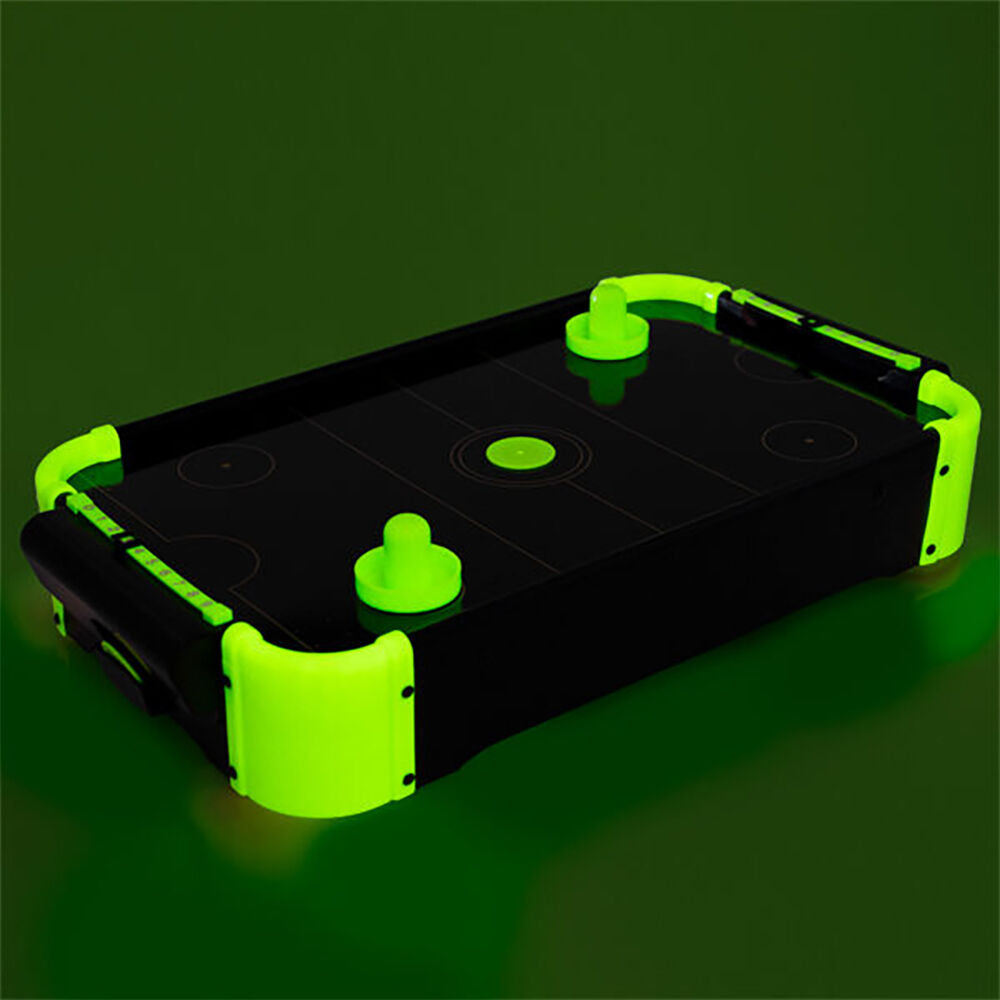 Mdi Mini Table Glow in the Dark Desktop Air Hockey Game Fun Toy Set 55x31cm — image 2