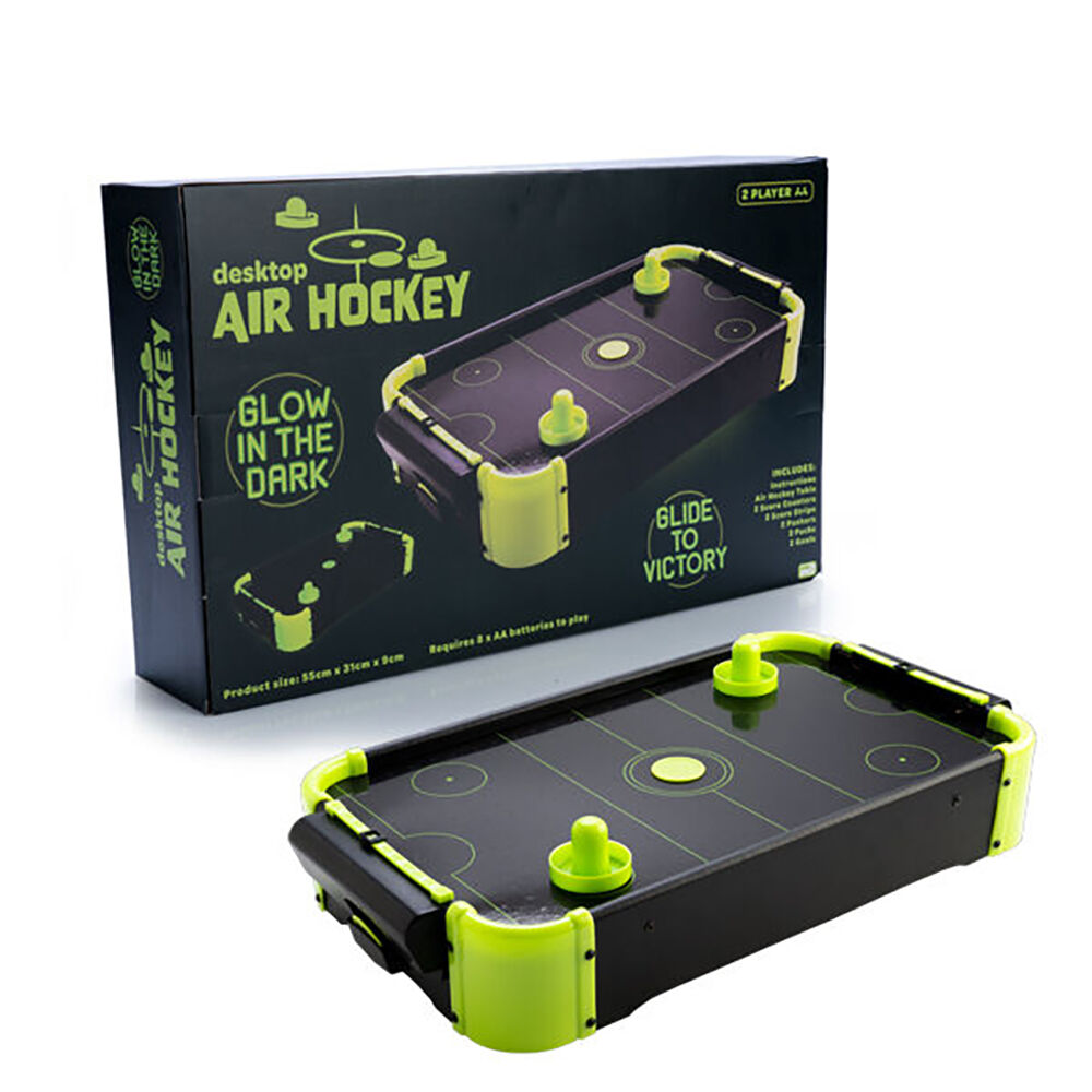 Mdi Mini Table Glow in the Dark Desktop Air Hockey Game Fun Toy Set 55x31cm — image 6