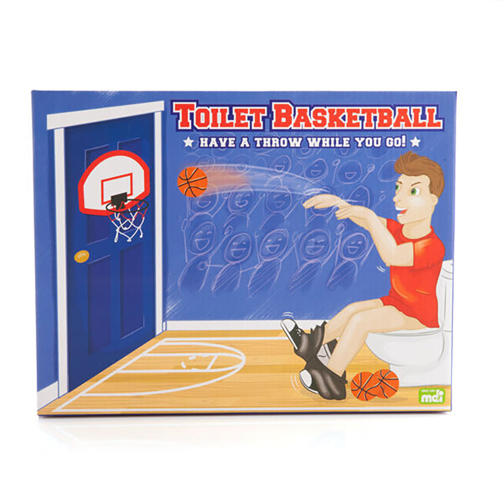 Mdi Backboard Game Toilet & Potty Mini Hanging Hoop Basketball Play Toy Set
