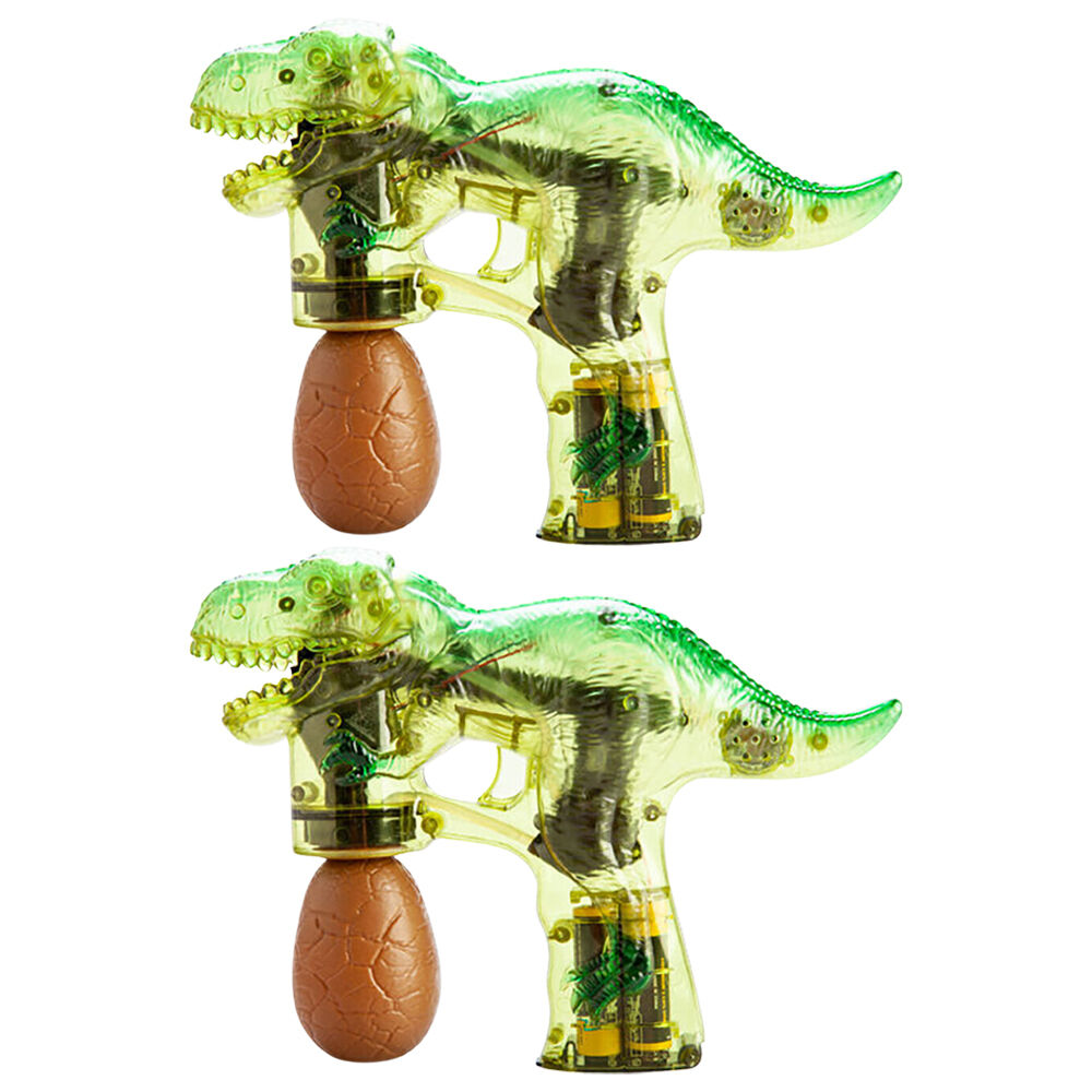 Dino Island Bubble Gun Light-Up/Sound Kids/Children Outdoor Play Toy T-Rex (2 Pack)