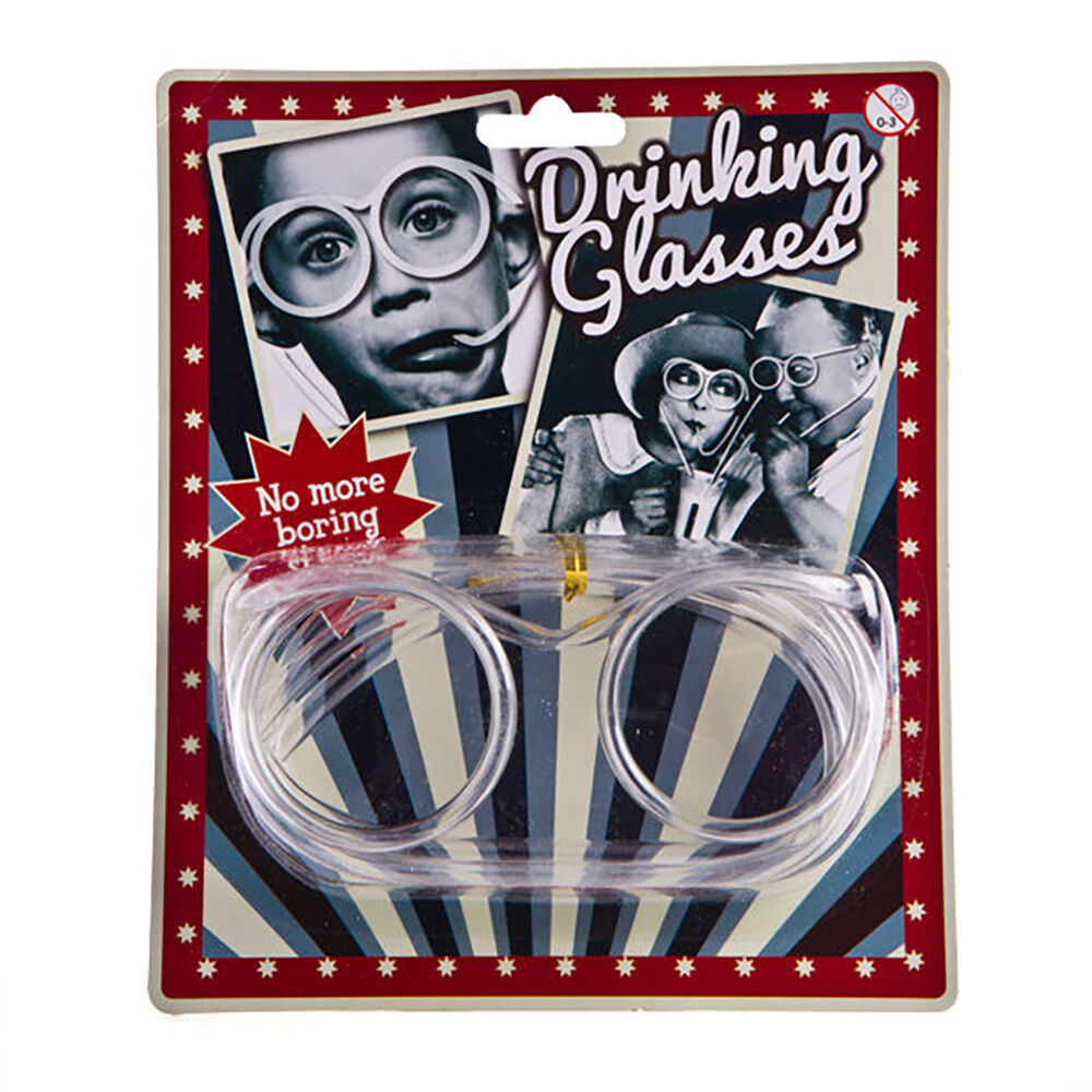Mdi Drinking Glasses Novelty Straw Goggles Party Accessory 13x9cm Assorted — image 3