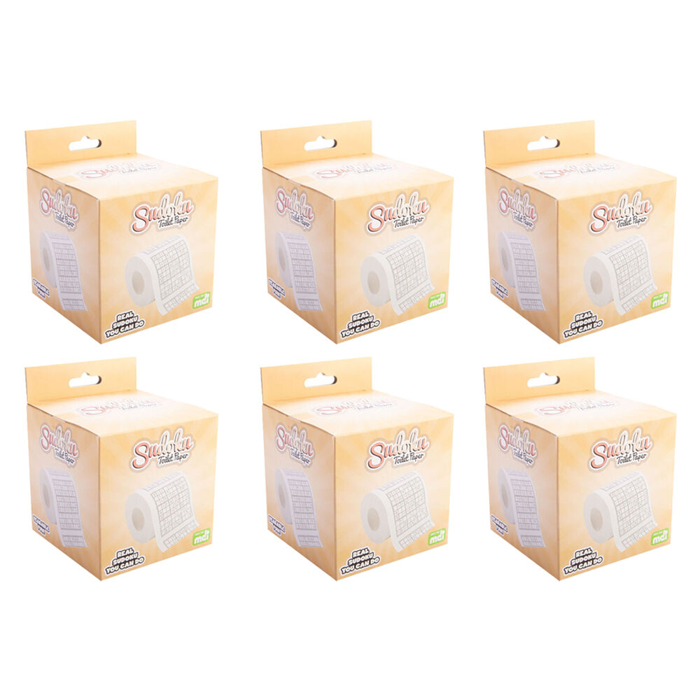 Mdi Toilet & Bathroom Paper Tissue Roll Sudoku Puzzle Design 3ply (6 Pack)