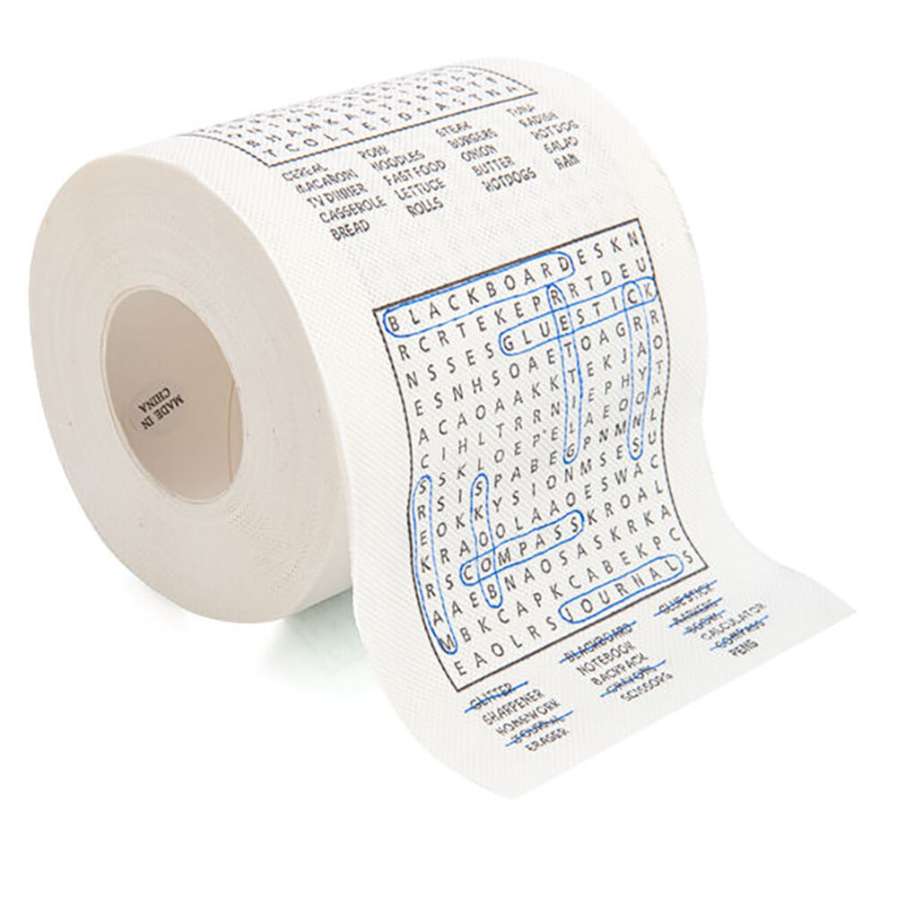 Mdi Toilet & Bathroom Paper Tissue Roll Word Search Puzzle Design 3ply (6 Pack) — image 3