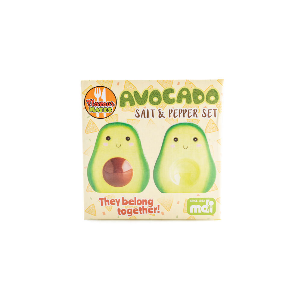 Flavour Mates 3D Salt & Pepper Spice Shaker Duo Set 5x7x8cm Avocado Halves (2 Pieces) — image 5