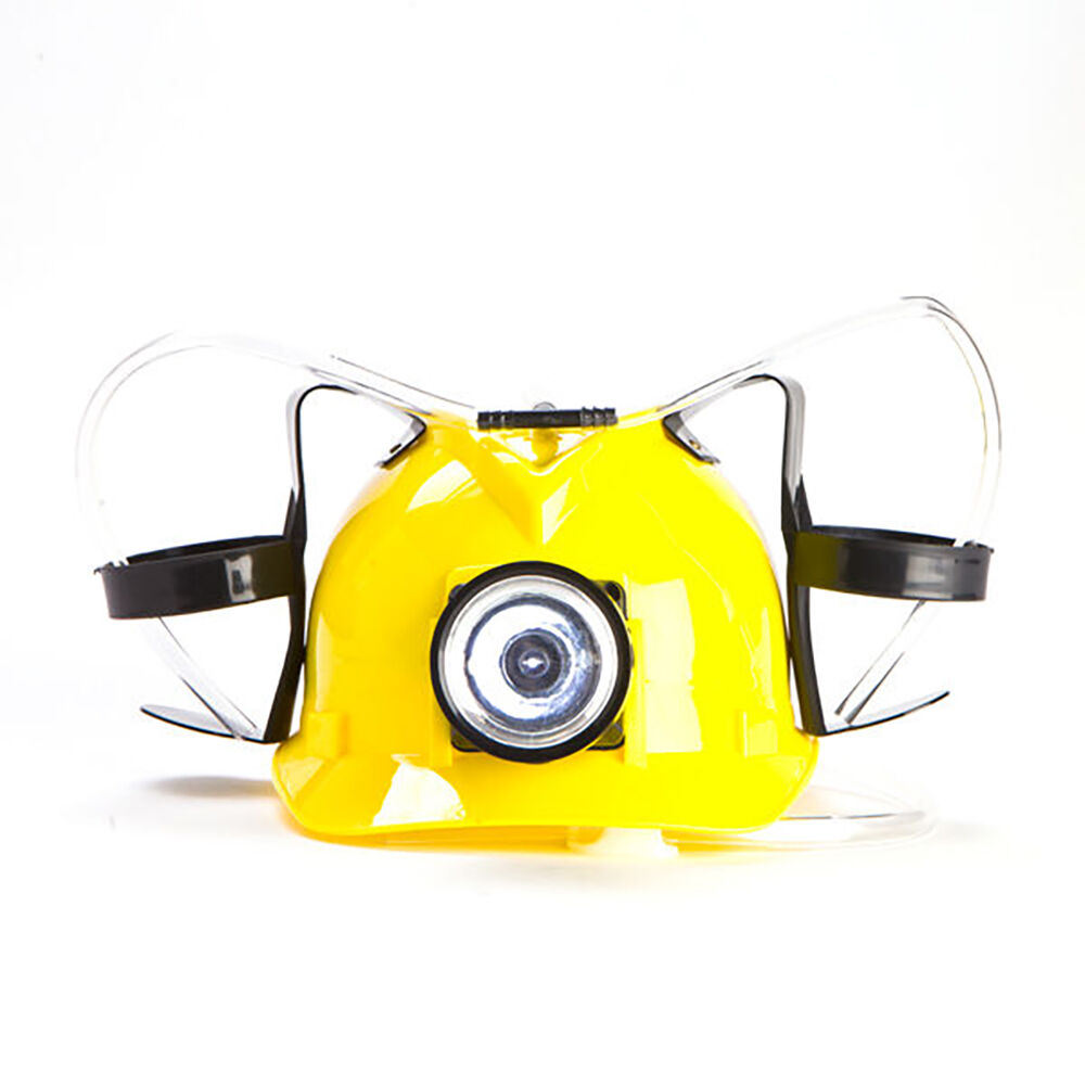 Mdi Drinking Hat Beer Helmet Drink Dispenser Miner w/ Light 30x31cm Yellow — image 2