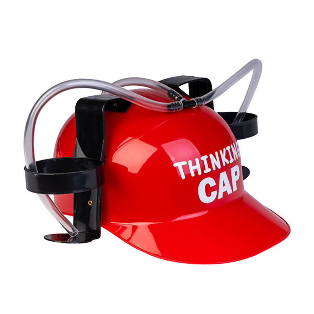 Mdi Drinking Party Hat Beer Helmet Drink Dispenser Thinking Cap 31x27cm Red (2 Pack) — image 3