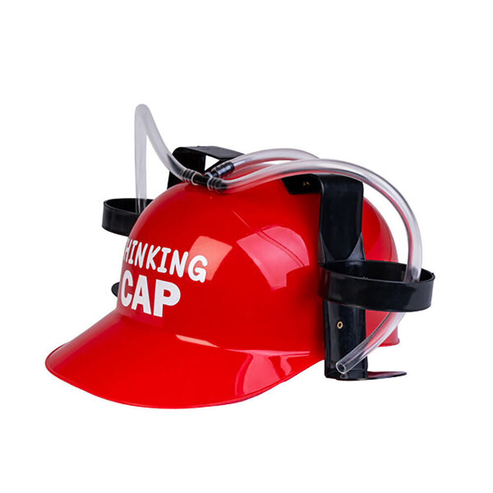 Mdi Drinking Party Hat Beer Helmet Drink Dispenser Thinking Cap 31x27cm Red (2 Pack) — image 4
