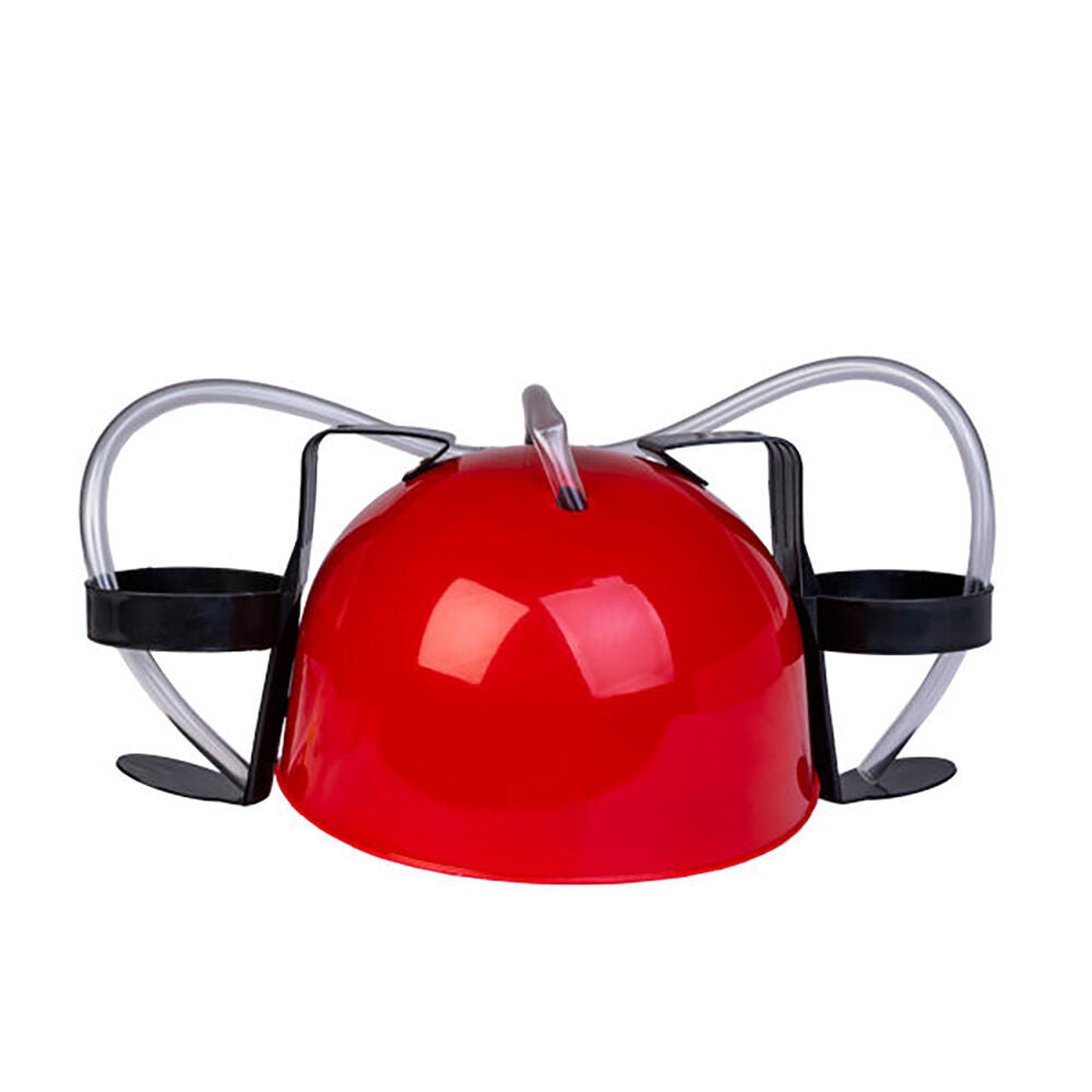 Mdi Drinking Party Hat Beer Helmet Drink Dispenser Thinking Cap 31x27cm Red (2 Pack) — image 5