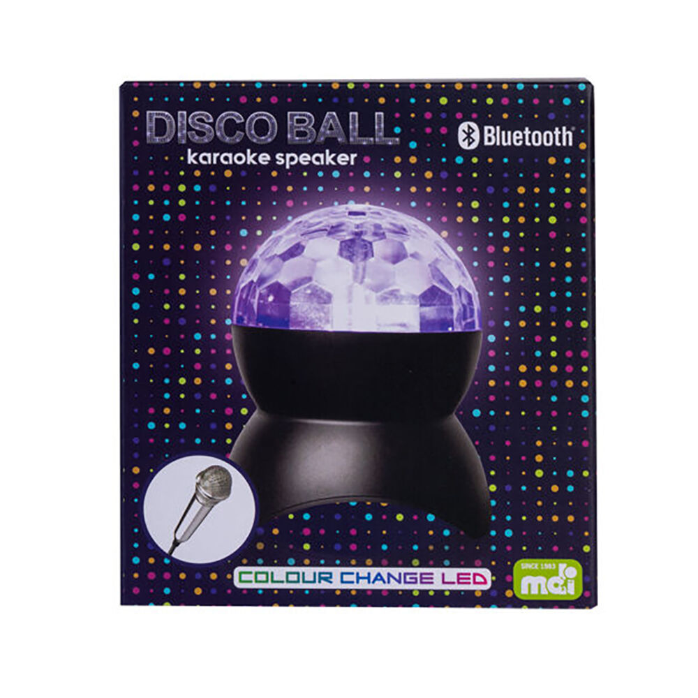 Art + Tech Disco Ball Karaoke LED Party Wireless Speaker 11x13.2cm Black — image 4