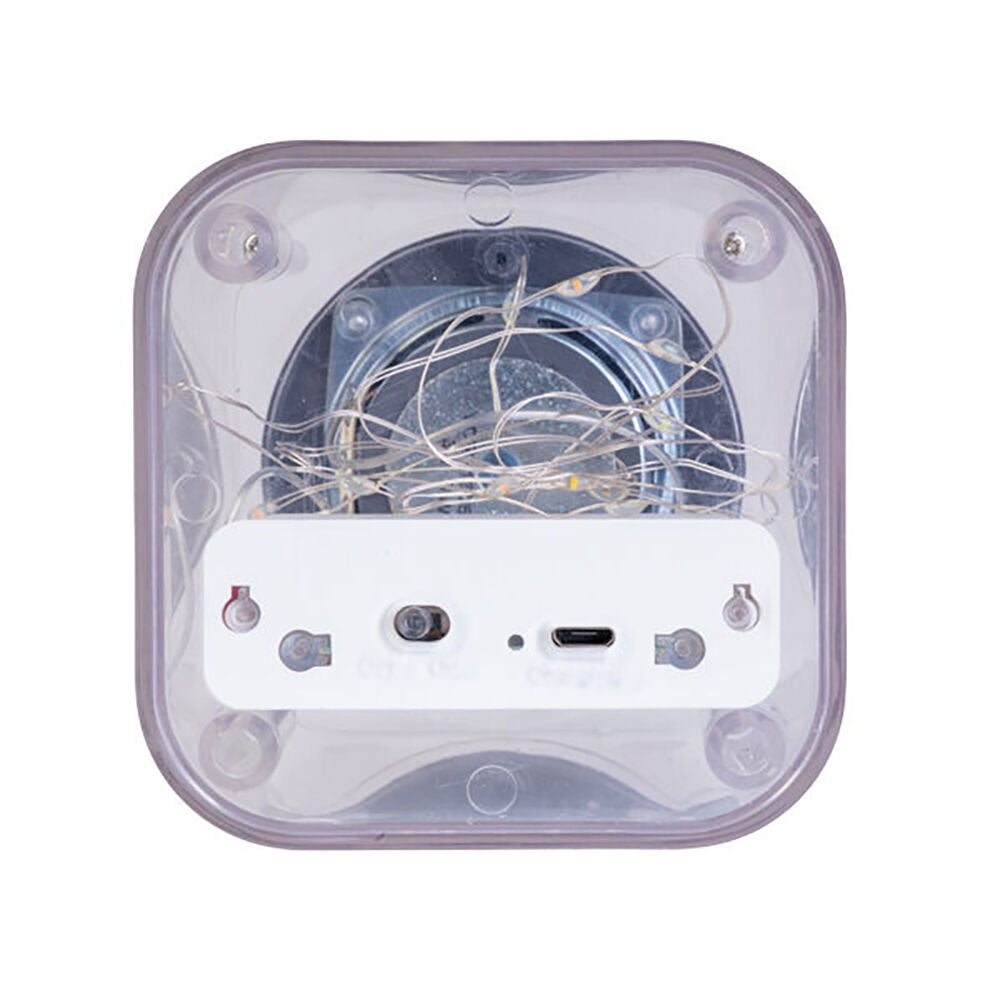 Art + Tech Light Up Speaker Clear Cube LED Music Display Room Lamp 8.5x8.5cm (2 Pack) — image 3