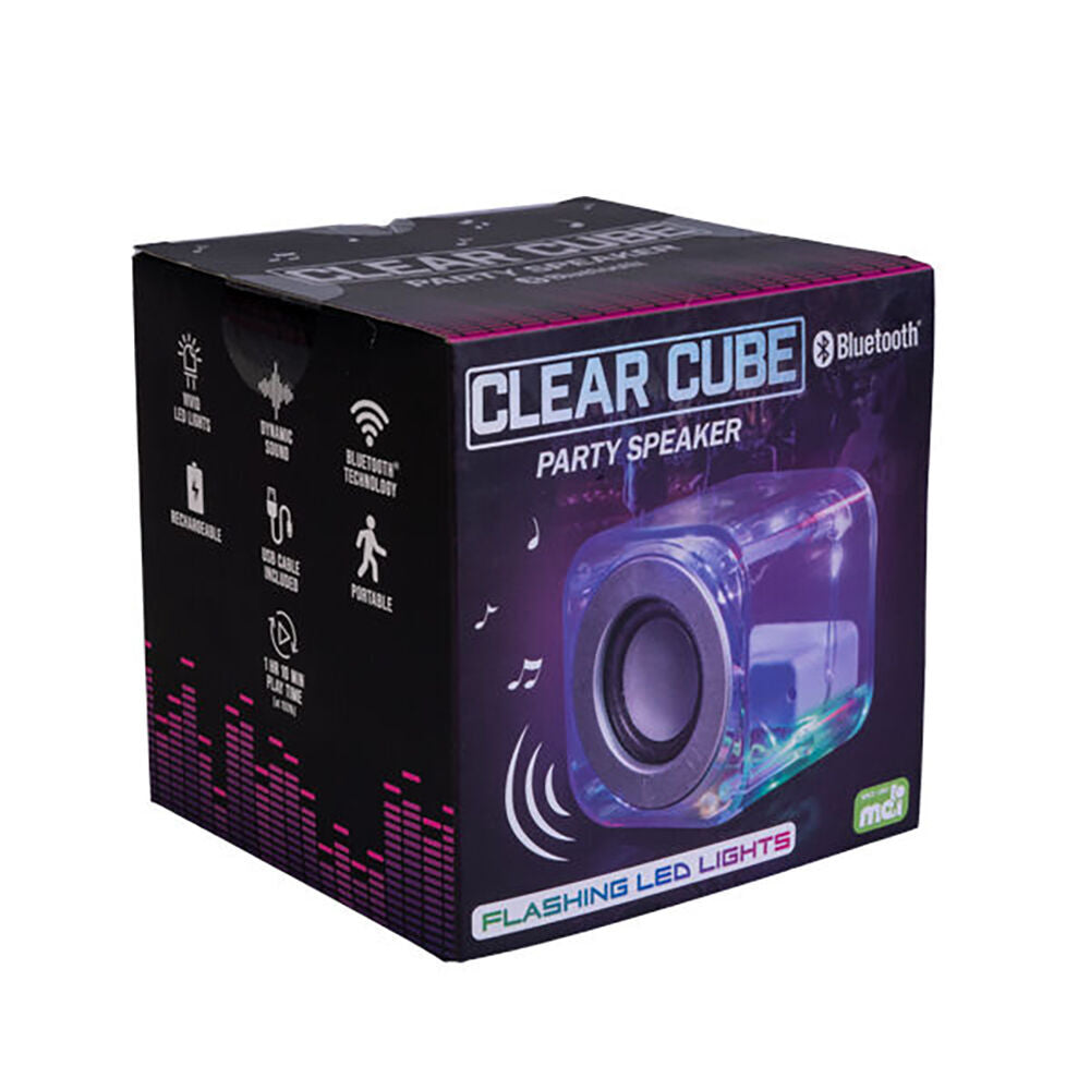 Art + Tech Light Up Speaker Clear Cube LED Music Display Room Lamp 8.5x8.5cm (2 Pack) — image 5
