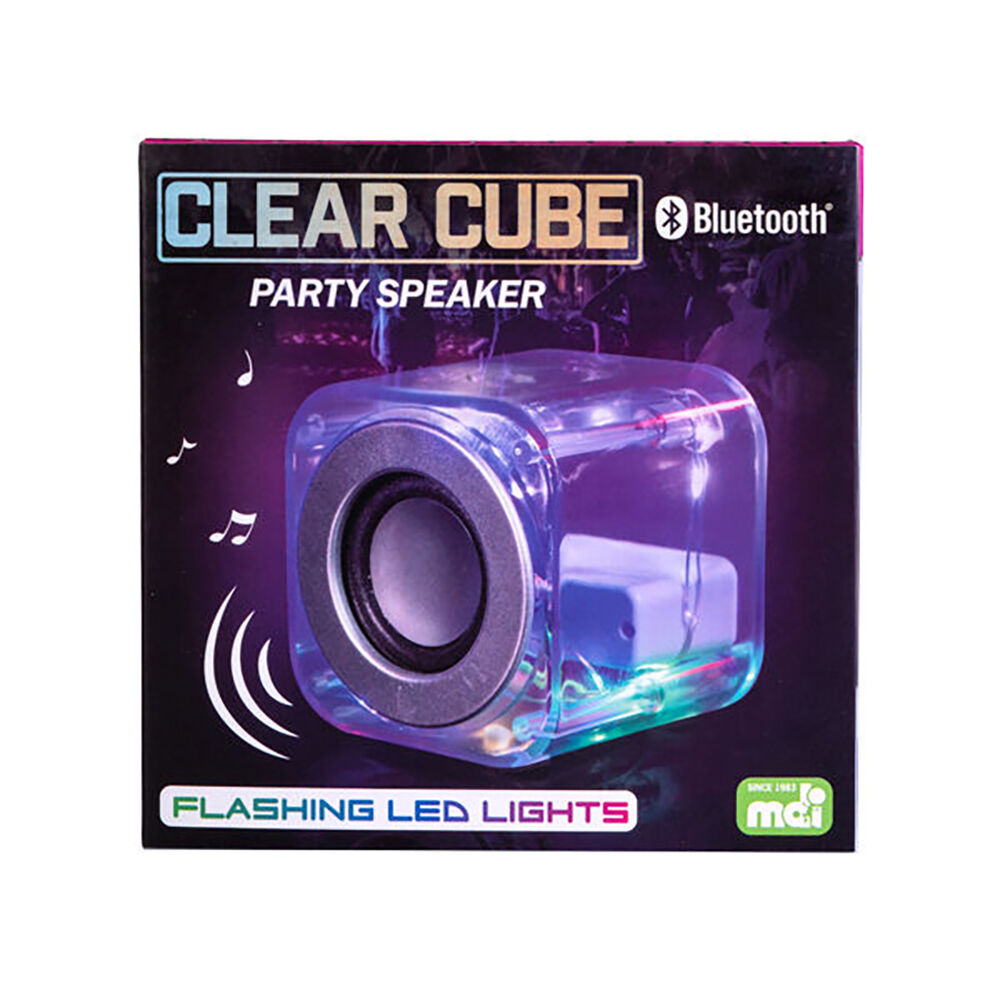 Art + Tech Light Up Speaker Clear Cube LED Music Display Room Lamp 8.5x8.5cm (2 Pack) — image 6