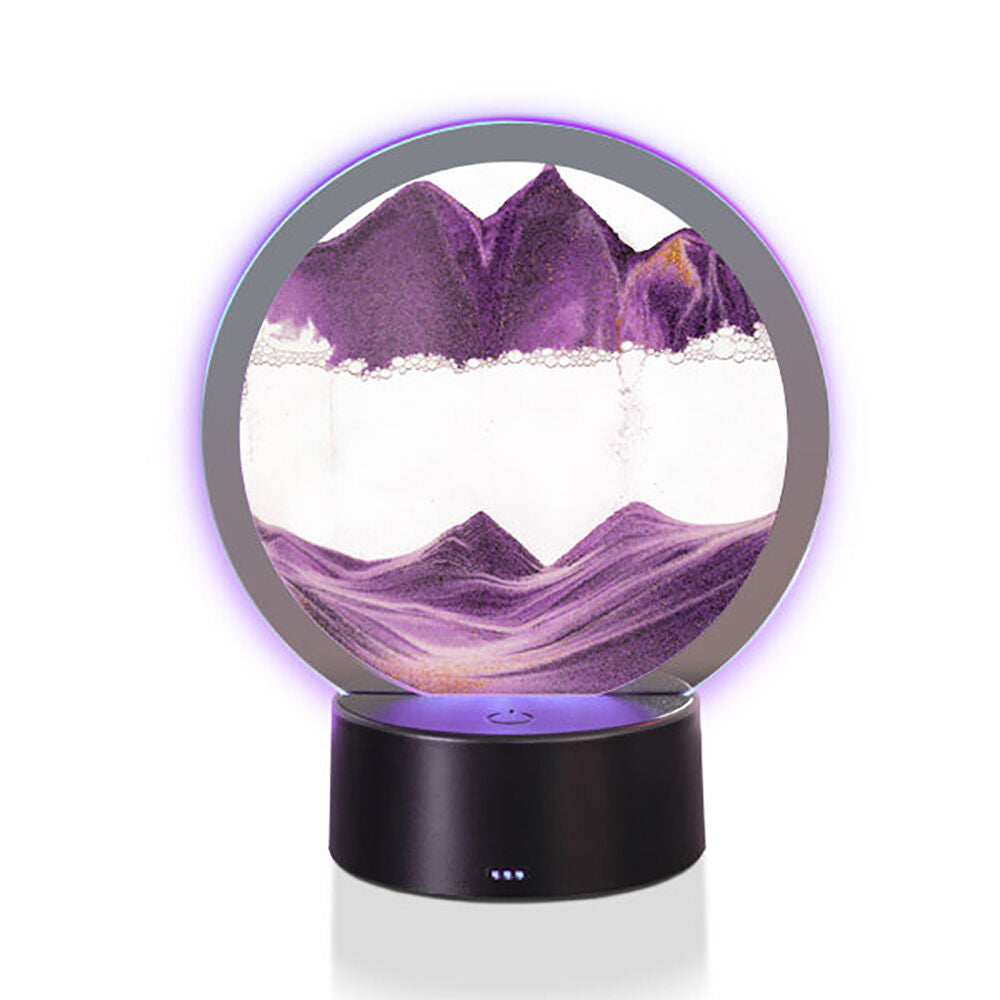 Art + Tech LED 19cm Art Motion Display Relaxing Desk Room Accent — Sand Purple