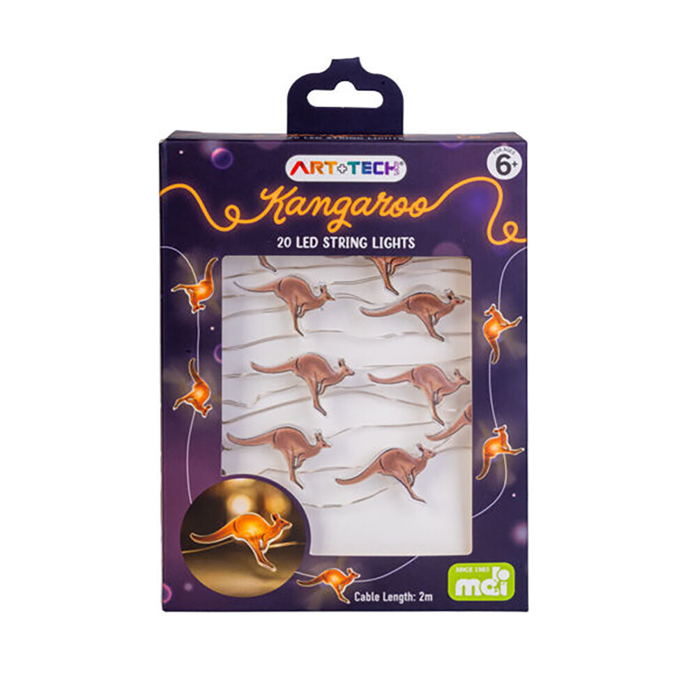 Art + Tech LED String Light Kangaroo Fun Aussie Room Decor Light 23.8x3.5cm (3 Pack) — image 2