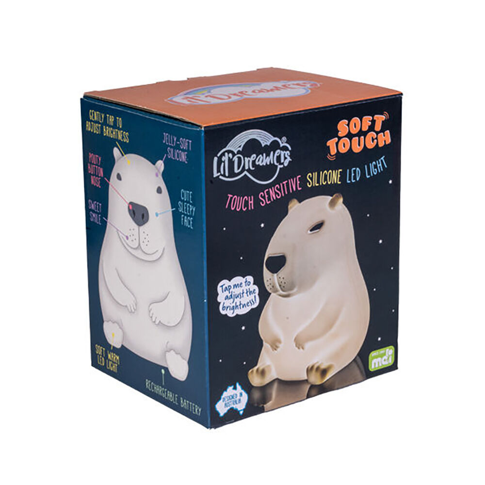 Lil Dreamers Silicone Touch Led Lamp Light Kids Room Decor White Capybara — image 7