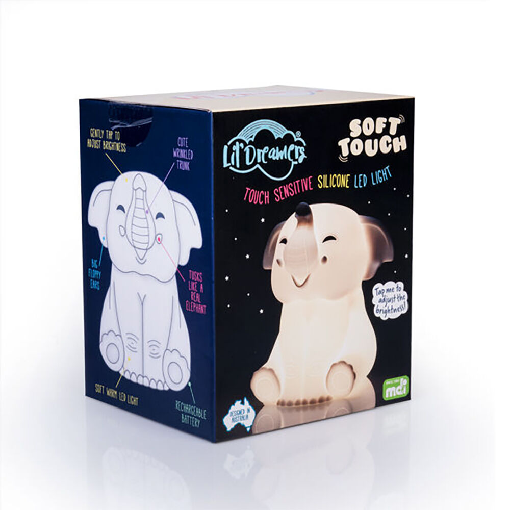 Lil Dreamers Silicone Touch Led Lamp Light Kids Room Decor White Elephant — image 5