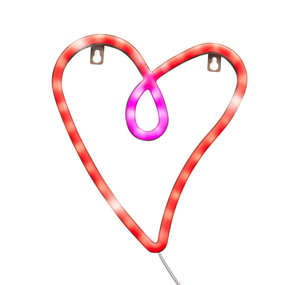 Art + Tech LED Wall Light Heart Romantic Home Accent Night Light 20x22.5cm (2 Pack) — image 2