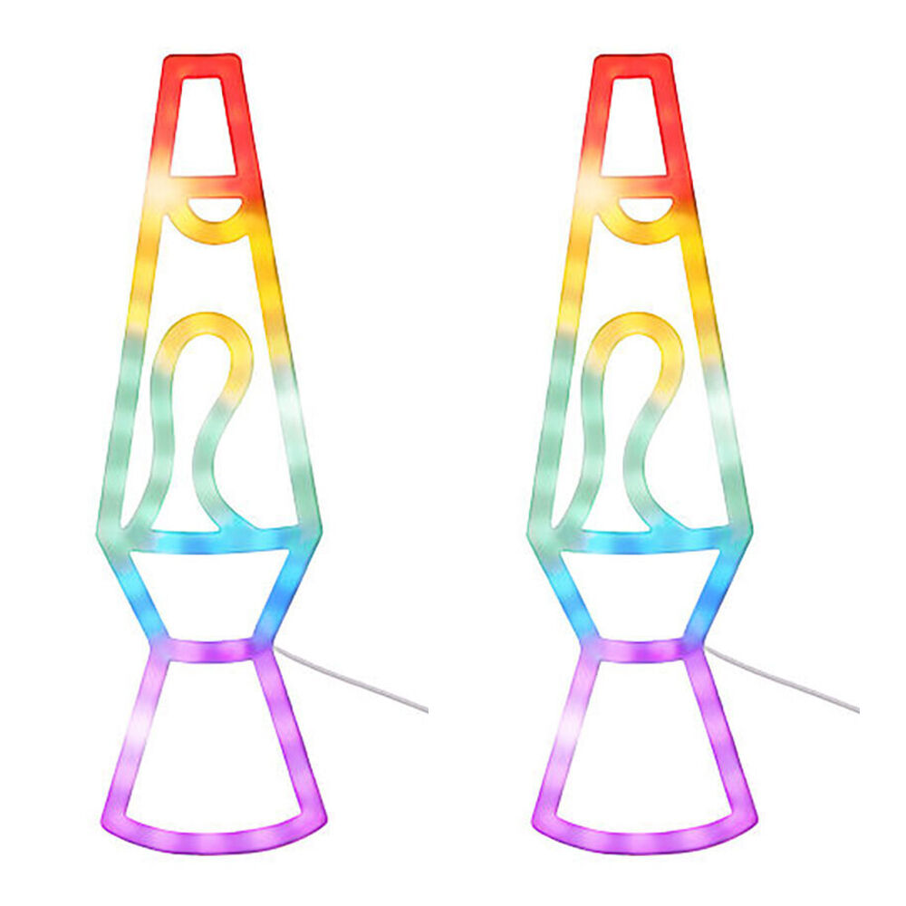 Art + Tech LED Wall Light Lava Lamp Retro Style Mood Decor Light 10x34.5cm (2 Pack)