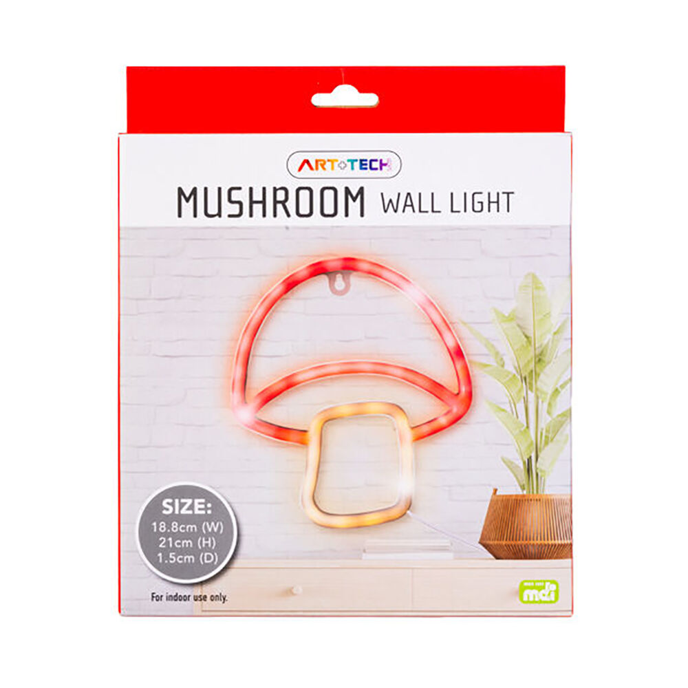 Art + Tech LED Wall Light Mushroom Whimsical Home Decor Accent Lamp 21cm — image 5