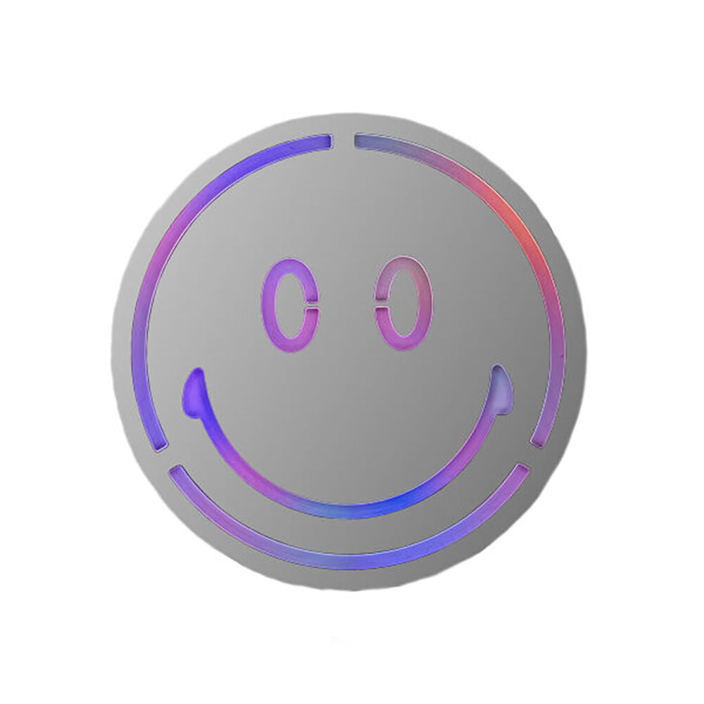 Art + Tech LED Mirror Wall Happy Face Light Fun Room Decoration Display 25cm — image 2