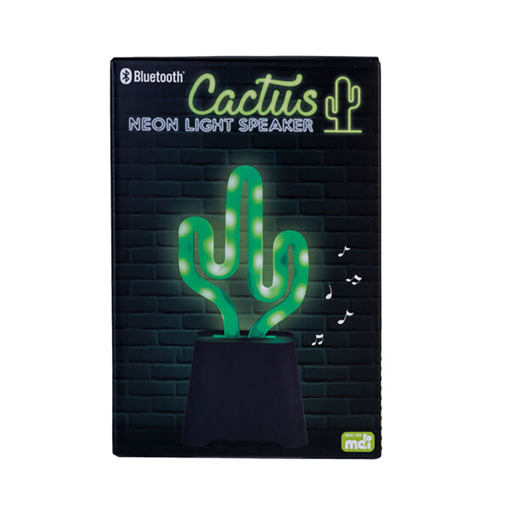 Art + Tech Neon Light Speaker Cactus Fun LED Bluetooth Mini 8.9x18.1cm Green — image 6