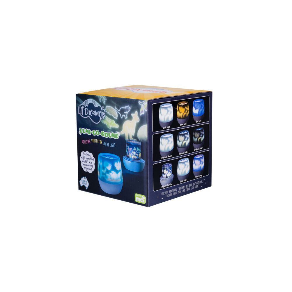 Lil Dreamers 12.9x12.9x12.9cm Glowing Rotating LED Projector Australiana — image 5